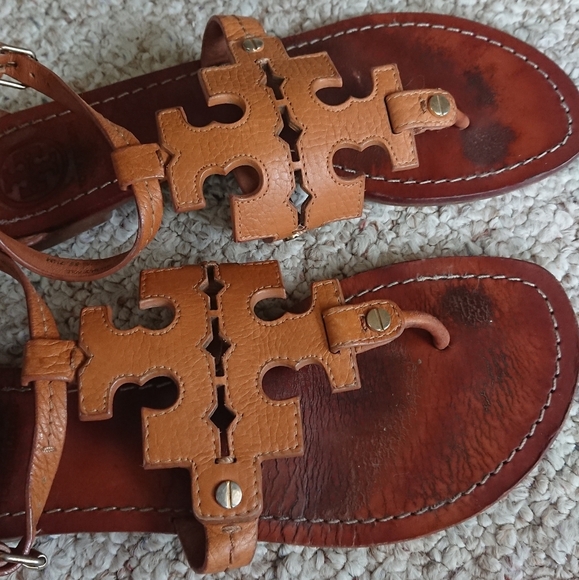 Tory Burch Phoebe Thong Ankle-Strap Sandals Size 7.5 - Picture 5 of 12